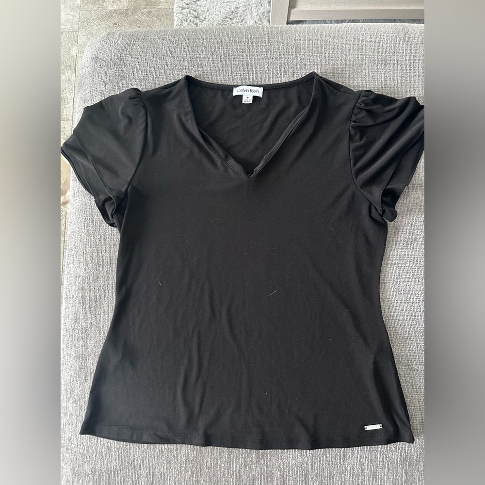 Calvin Klein Women's Black Short Sleeve Top